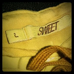 Tye dyebrown and peach flairleg pants!